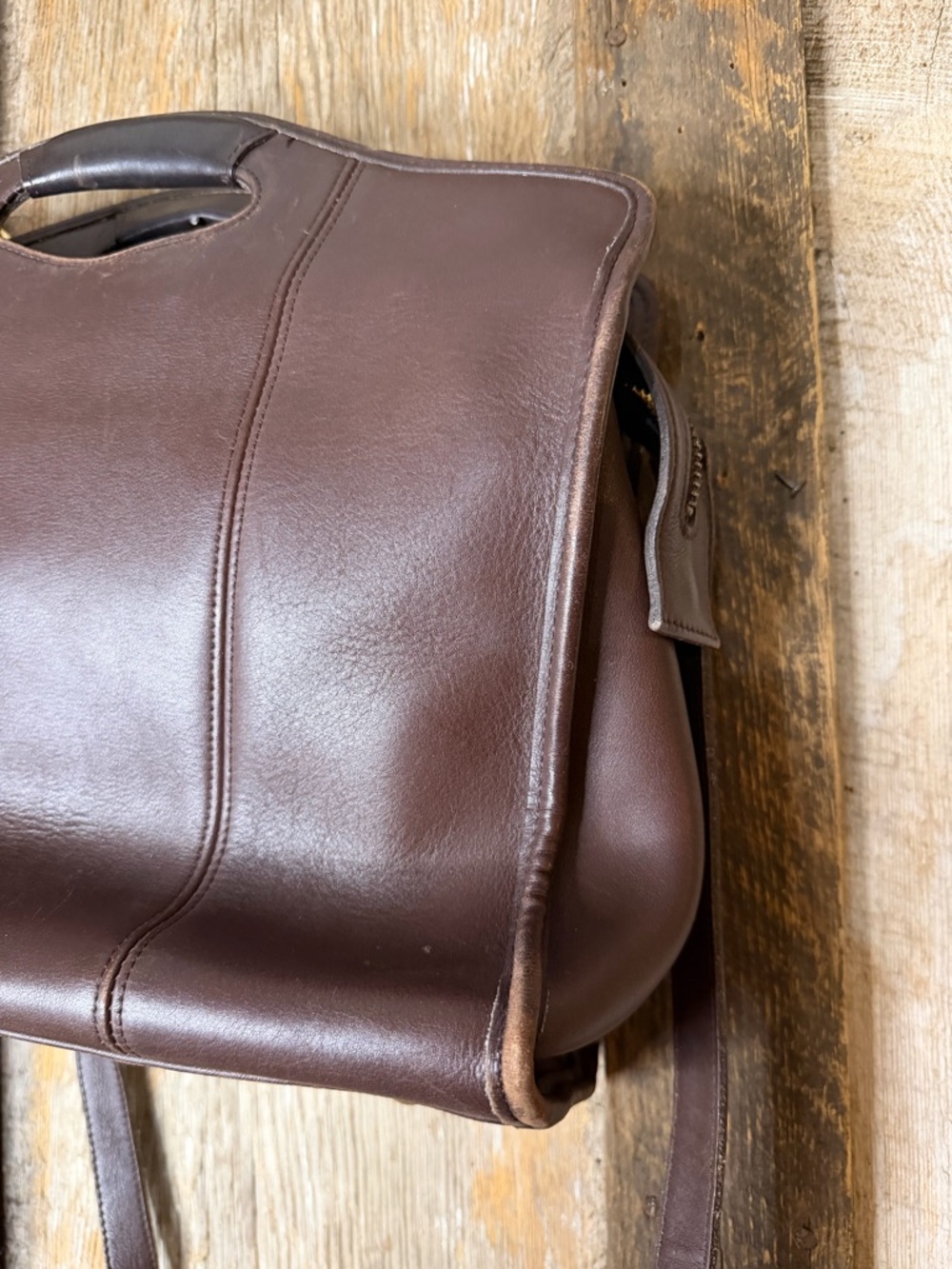 VTG Coach 9995 Brown Leather Large Shopper Tote Bucket Satchel - Picture 11 of 16